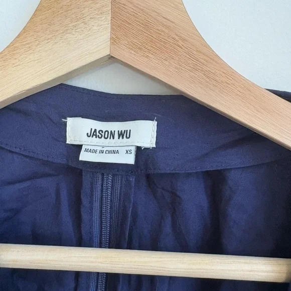 Jason Wu Navy Long Sleeve Mini Dress - Size XS - Picture 4 of 8